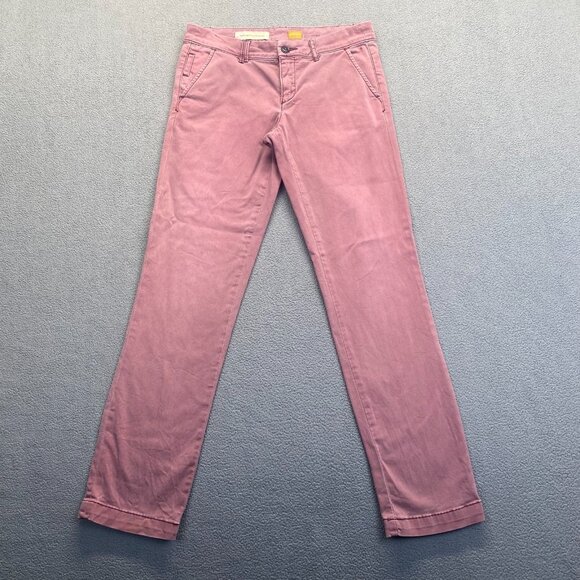 ANTHROPOLOGIE Pilcro and the Letterpress womens Pink Hyphen Chino Pants Sz 27 - Picture 13 of 13